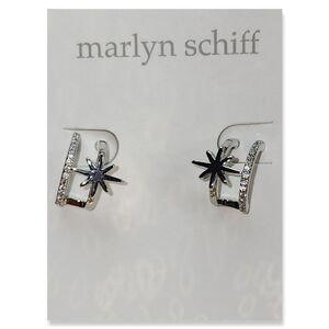 New Marlyn Schiff Silver Toned Earrings